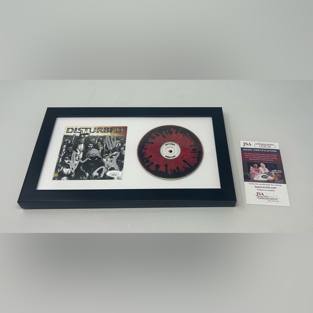 Disturbed signed Ten Thousand Fists‎ CD Cover Framed JSA COA